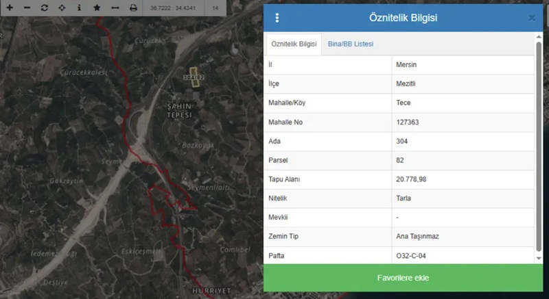 Tece de Satilik Tarla