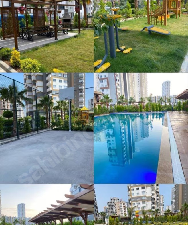Mersin Mezitli Deniz Mahallesi 1+1 55 m² Klima Kiralık Daire